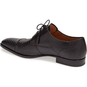 mezlan valdes genuine lizard cap toe derby